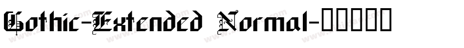 Gothic-Extended Normal字体转换
